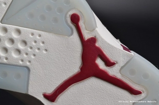 Official Maikesneakers Air Maroon white 6 Jordan 384664-116 Retro 0629